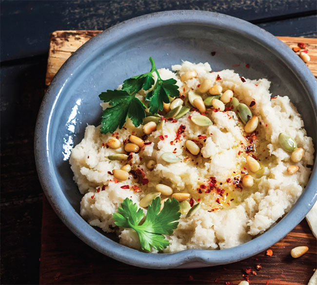 Keto Friendly Cauliflower Hummus